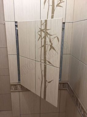 Люк под плитку Нажимной Секрет-Лайт 2 створки 1000*350 Люк под плитку Нажимной Секрет-Лайт 2 створки 1000*350