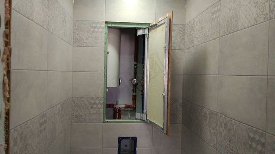 Люк под плитку Нажимной Секрет-Лайт 2 створки 1000*350 Люк под плитку Нажимной Секрет-Лайт 2 створки 1000*350