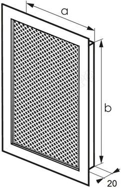 Решетка металлическая с перфорацией ПВС врезная 200*150 Решетка металлическая с перфорацией ПВС врезная 200*150