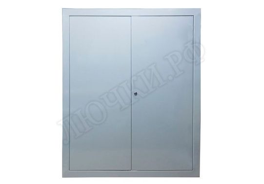 Люк сантехнический Элит усиленный 1 мм с замком 2 створки 1400*2300, RAL 9003 муар Люк сантехнический Элит усиленный 1 мм с замком 2 створки 1400*2300, RAL 9003 муар